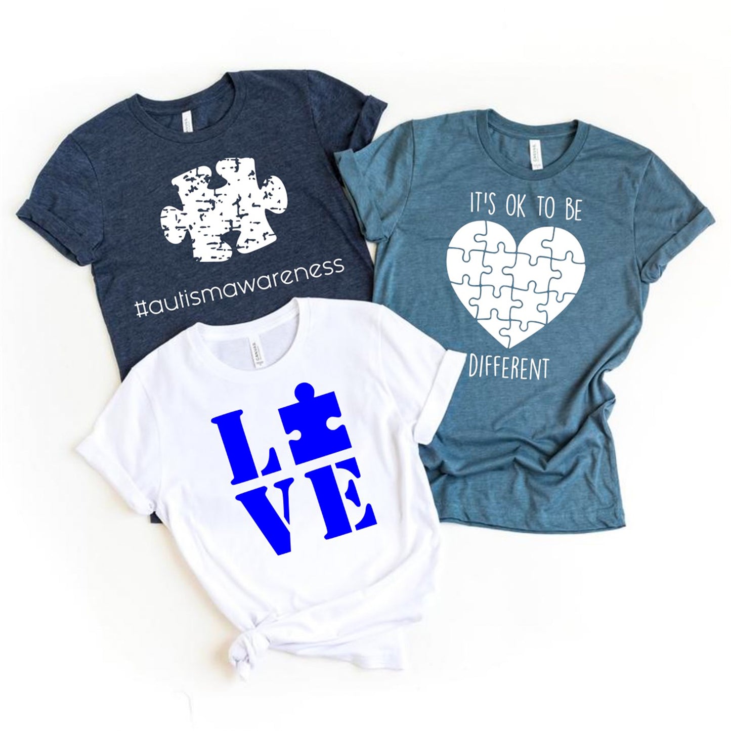 Love With Puzzle Piece T-Shirt or Crew Sweatshirt