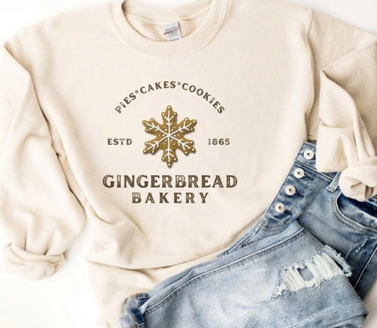 Gingerbread Bakery Pies Cakes Cookies Crew Sweatshirt