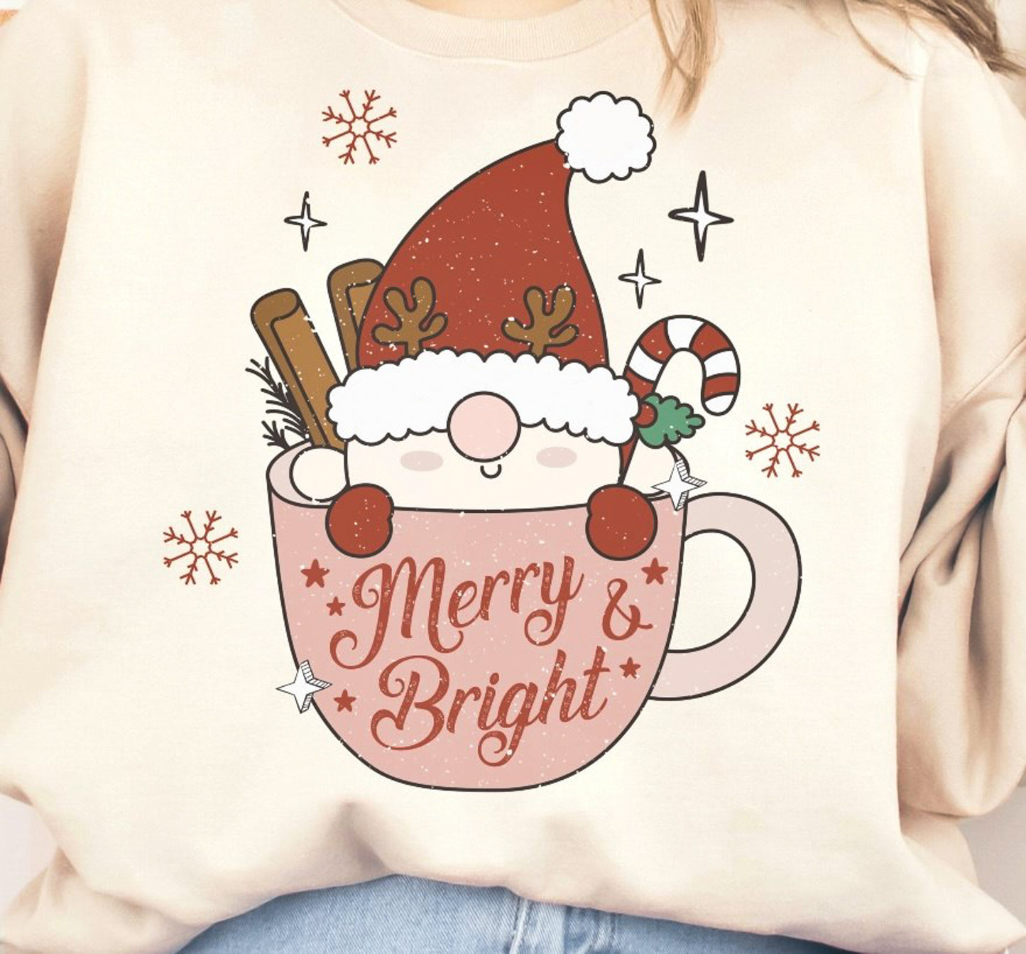 Merry & Bright Cup Of Cocoa Crew Sweatshirt