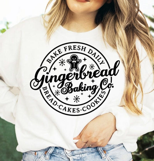 Gingerbread Baking Co. Bake Fresh Dailey Bread Cakes Cookies Crew Sweatshirt