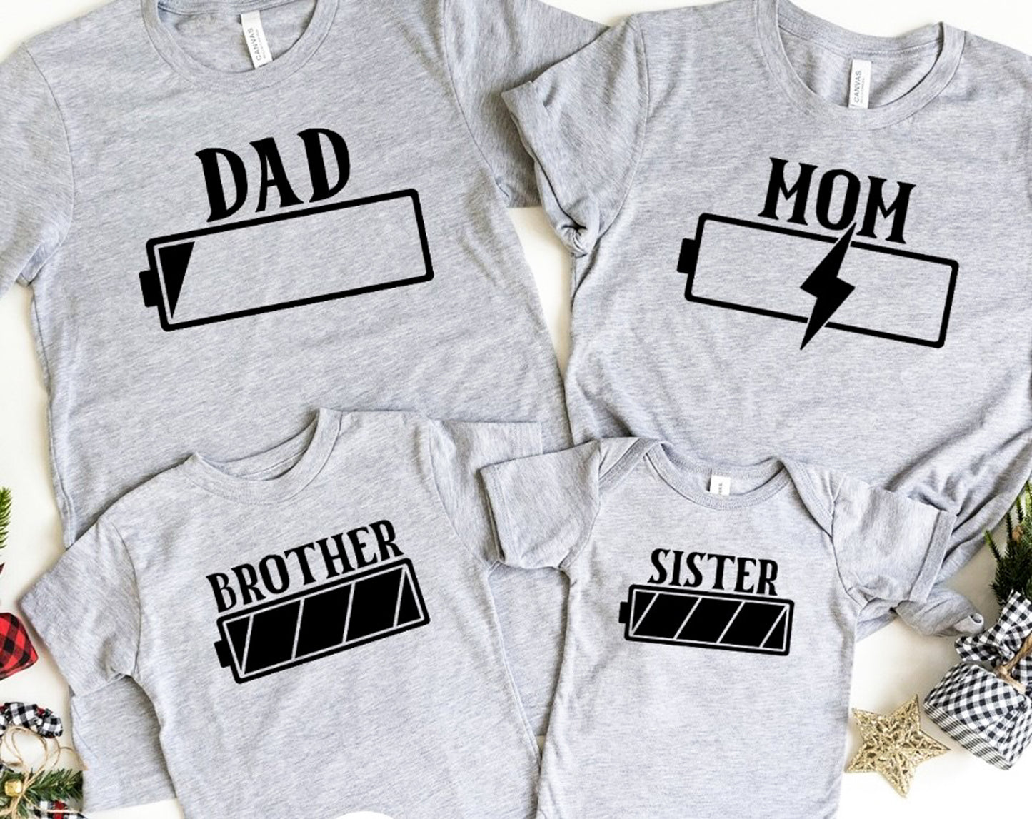 Dad Battery Life T-Shirt or Crew Sweatshirt