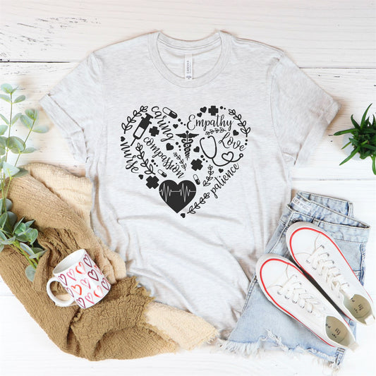 Nurse Heart Subway Art Tee