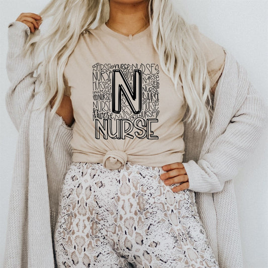 Nurse "N" Subway Art Tee