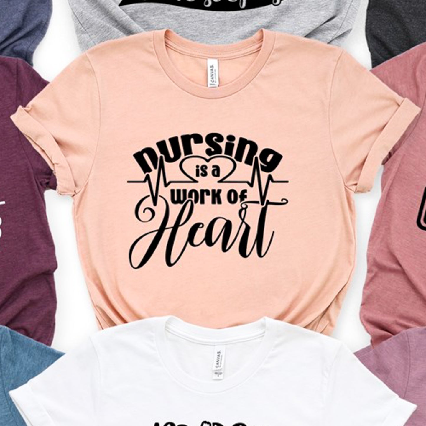 Nursing Is A Work Of Heart Tee