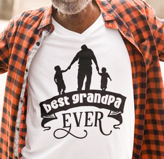 Best Grandpa Ever Holding Hands With Grandpa T-Shirt or Crew Sweatshirt