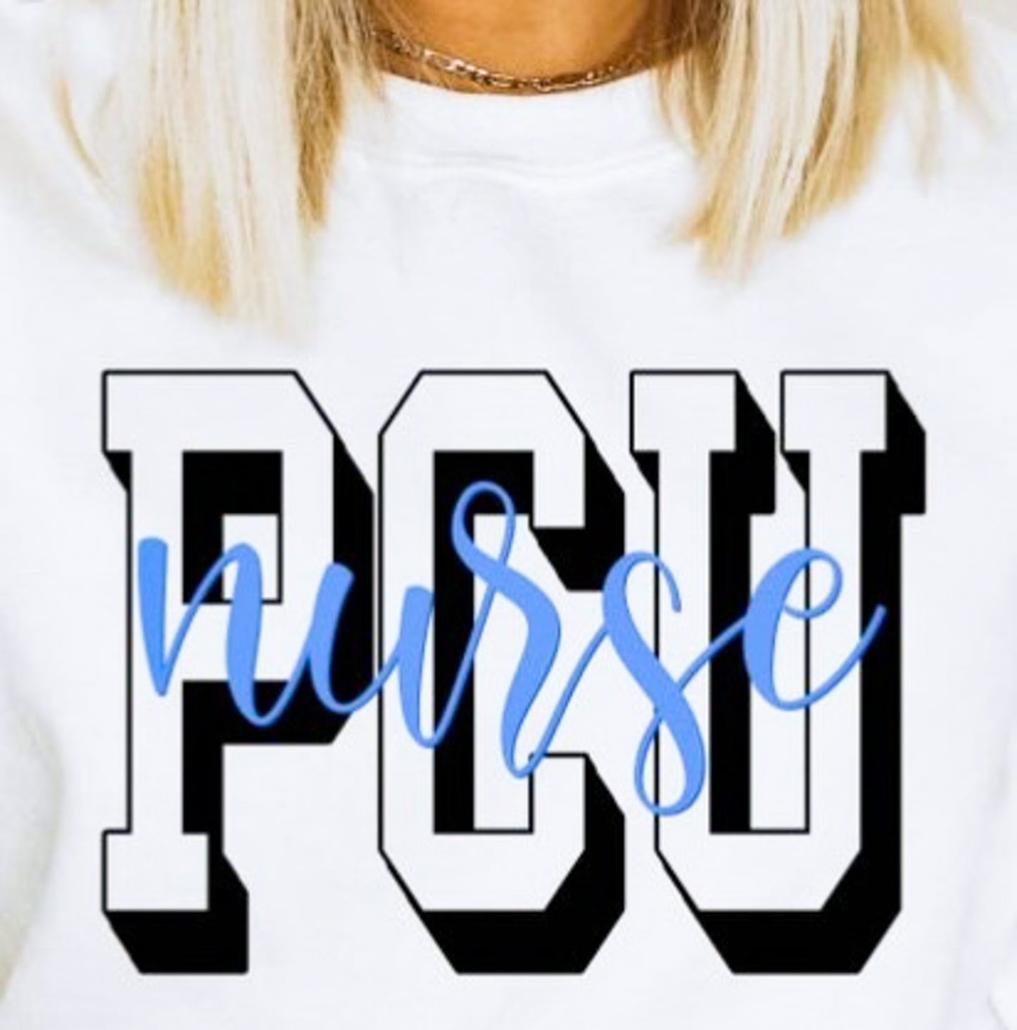 PCU Nurse In Script Tee