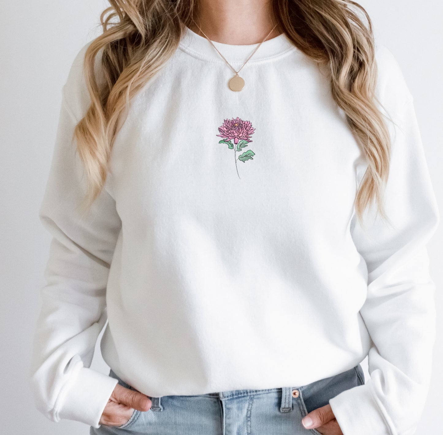 Custom Birth Month Floral Crew Sweatshirts