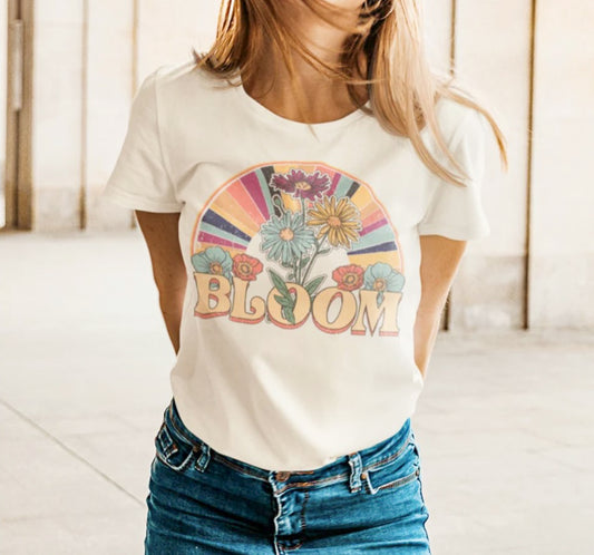 Retro Bloom With Flowers Tee
