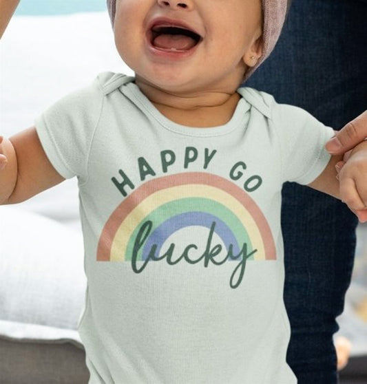 Happy Go Lucky With Rainbow Bodysuit