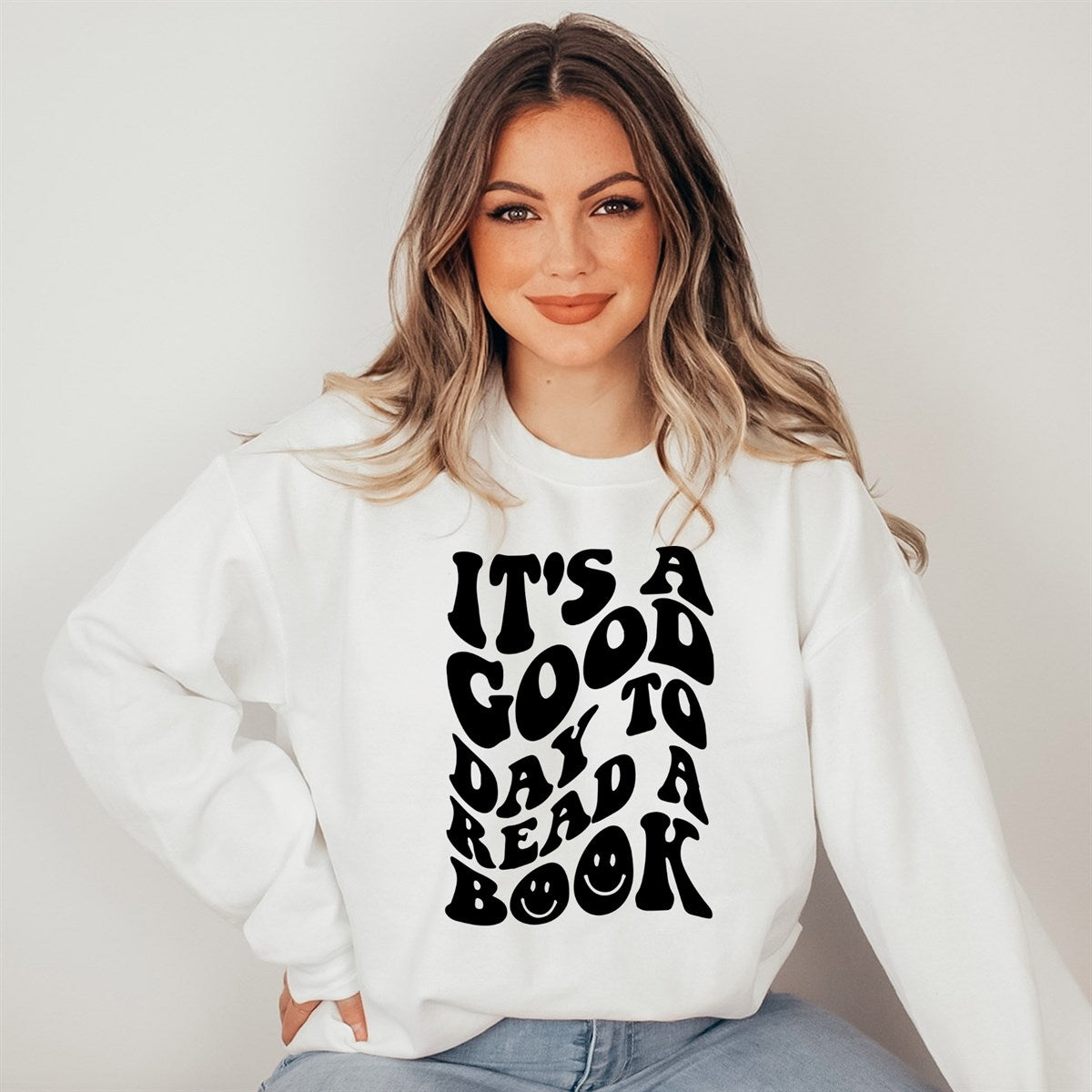 It's A Good Day To Read A Book Crew Sweatshirt
