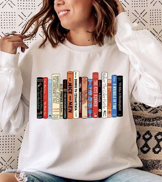 Row Of Books Crew Sweatshirt