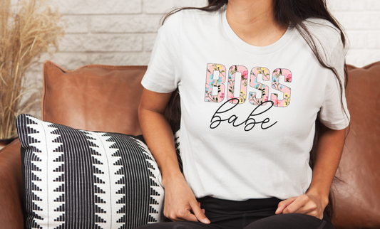 Boss Babe Floral Tee