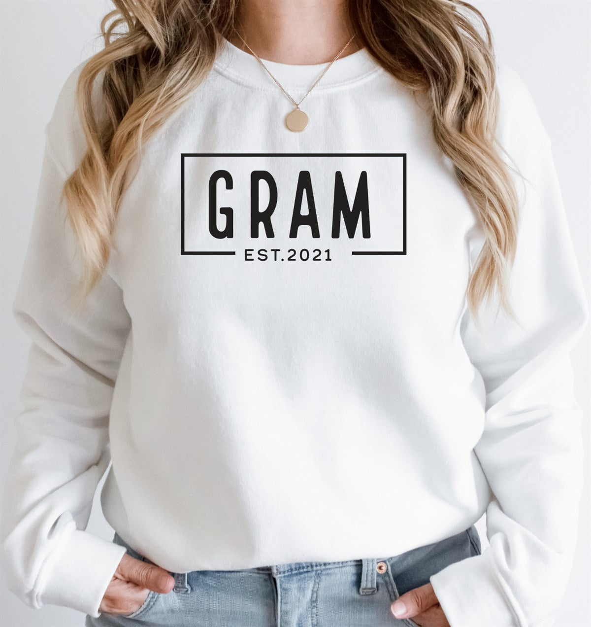 Custom Mother's Day Name Box Crew Sweatshirts