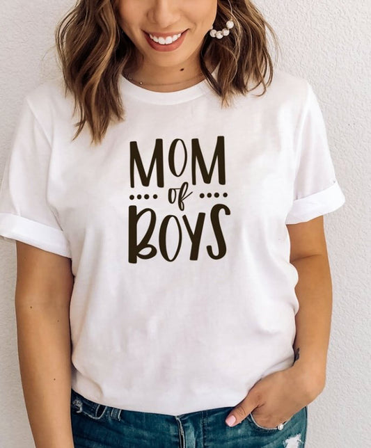 Mom Of Boys T-Shirt or Crew Sweatshirt