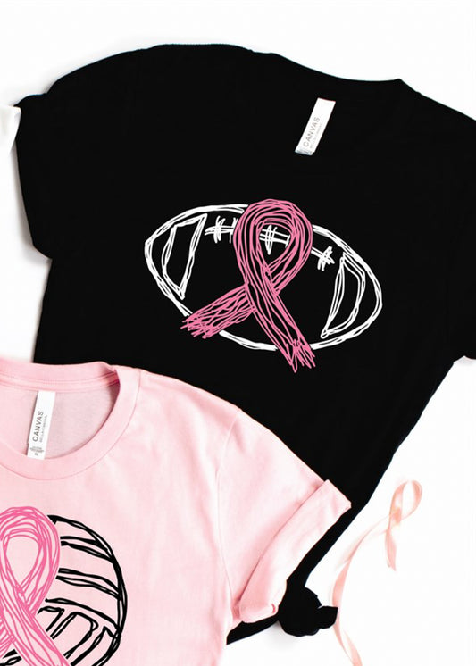 Football Breast Cancer Awareness Tee