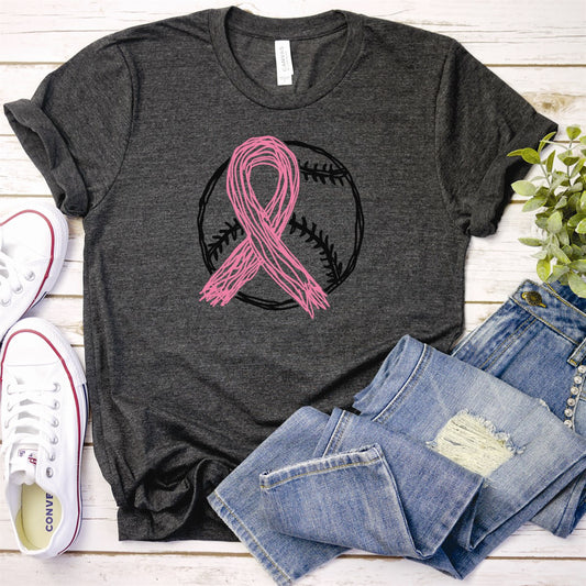 Baseball Breast Cancer Awareness Tee
