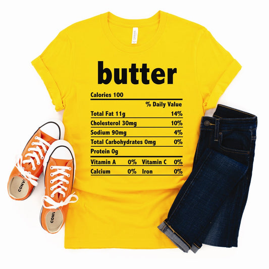 Butter Nutrition Facts Tee