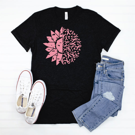 Breast Cancer Sunflower Tee