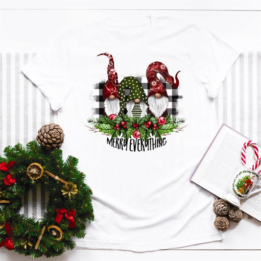 Merry Everything 3 Christmas Gnomes Tee