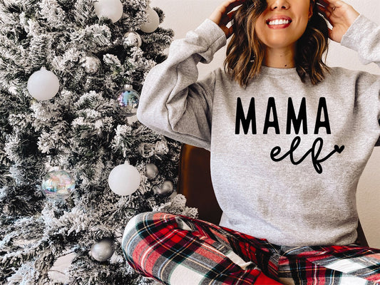 Mama Elf Crew Sweatshirt