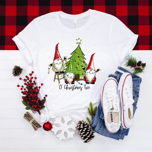 O Christmas Tree 3 Gnomes Tee