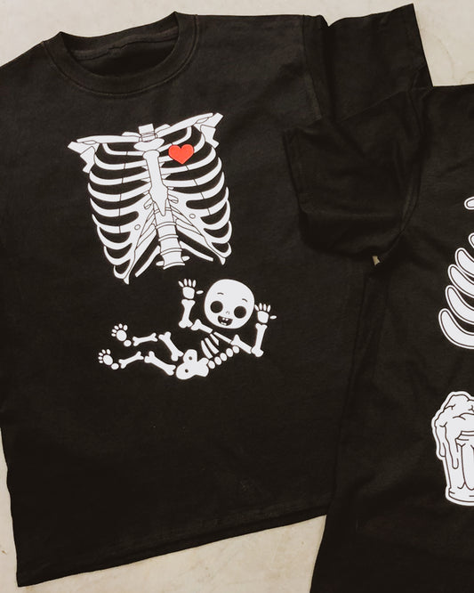 Skeleton With Baby Tee