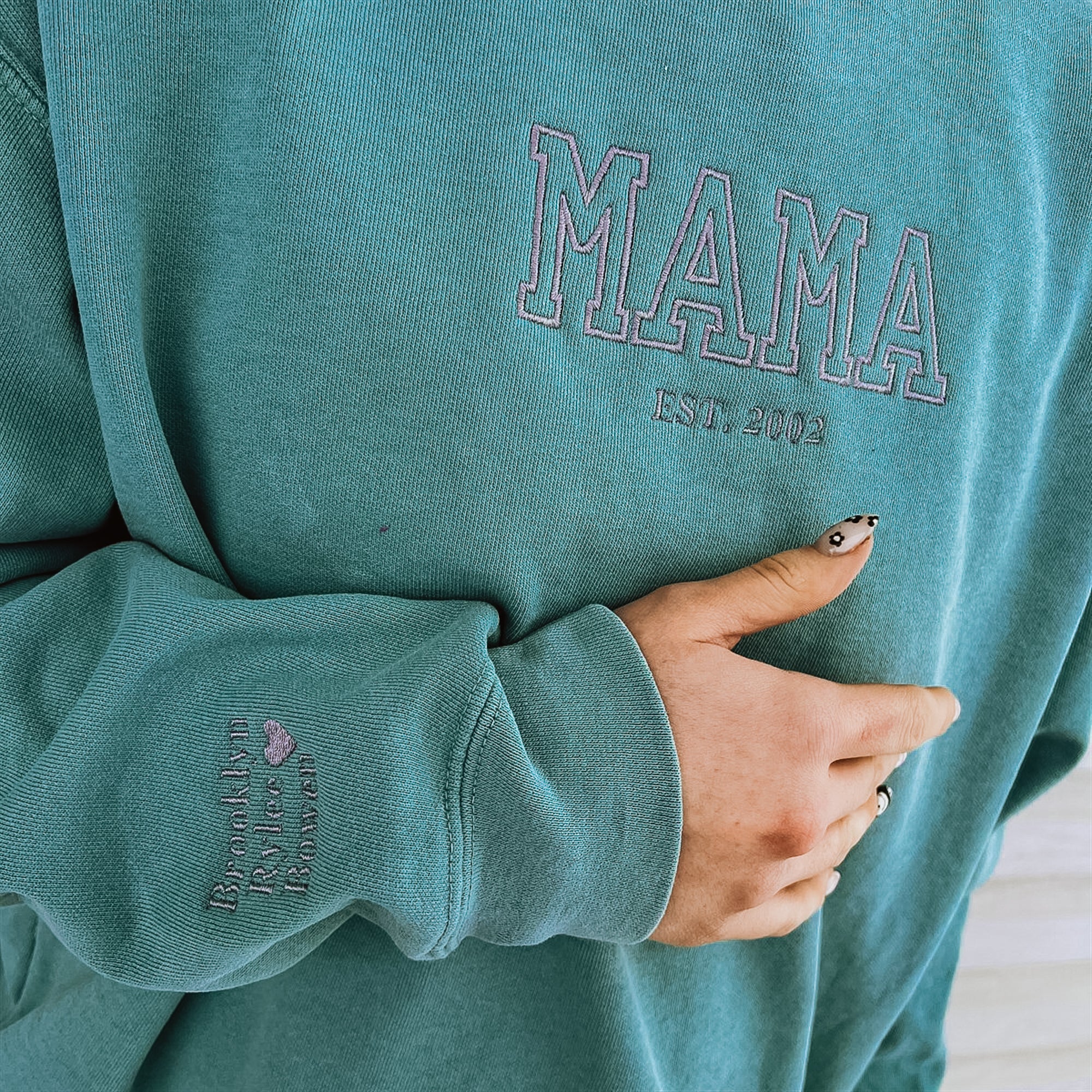 Comfort Colors: Bride Chalky Mint Embroidered Sweatshirt – Shop