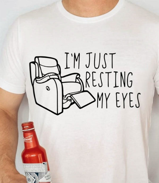 I'm Just Resting My Eyes Couch T-Shirt or Crew Sweatshirt