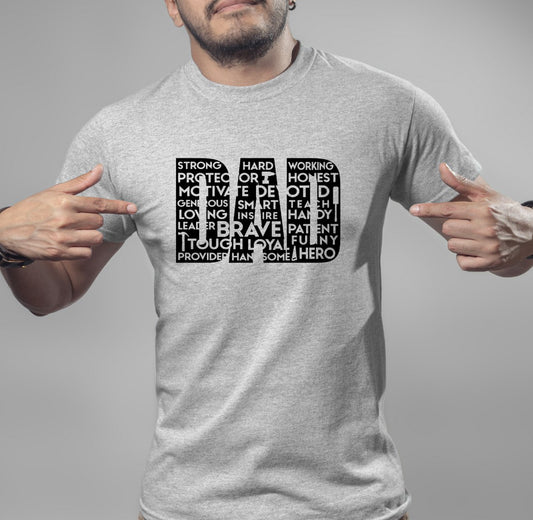 Dad Word Collage T-Shirt or Crew Sweatshirt