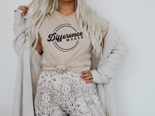 Difference Maker #Teacherlife Tee