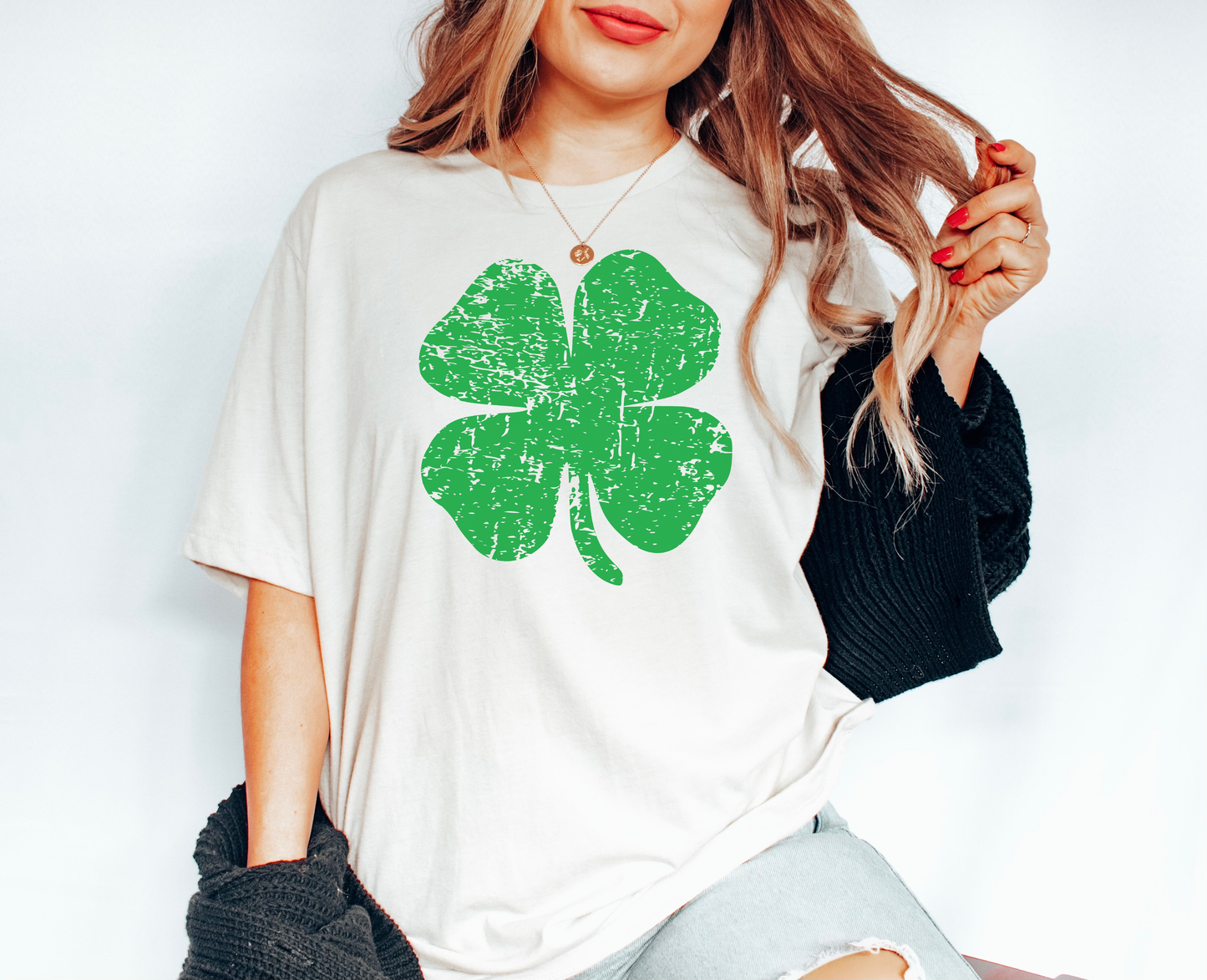 Distressed Clover Tee