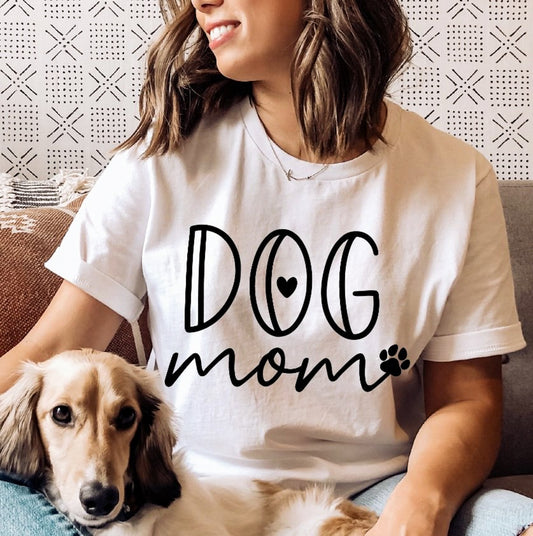 Dog Mom T-Shirt or Crew Sweatshirt