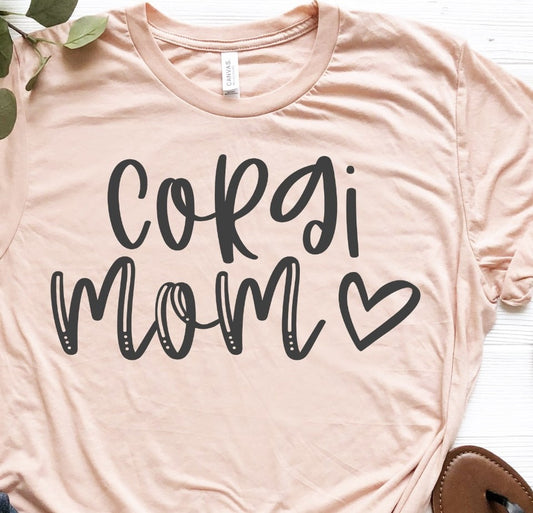 Corgi Mom T-Shirt or Crew Sweatshirt