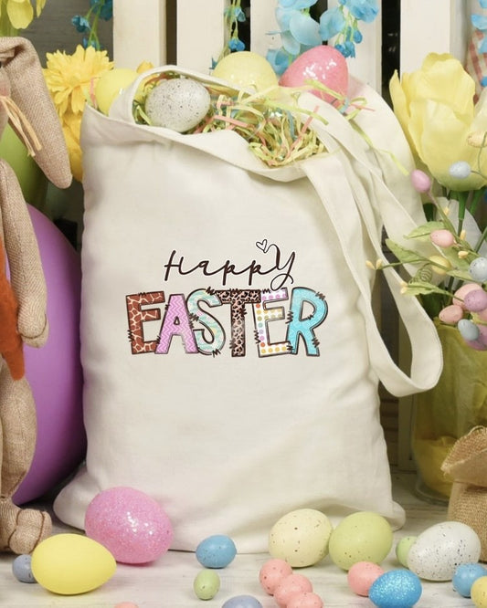 Happy Easter Canvas Bag