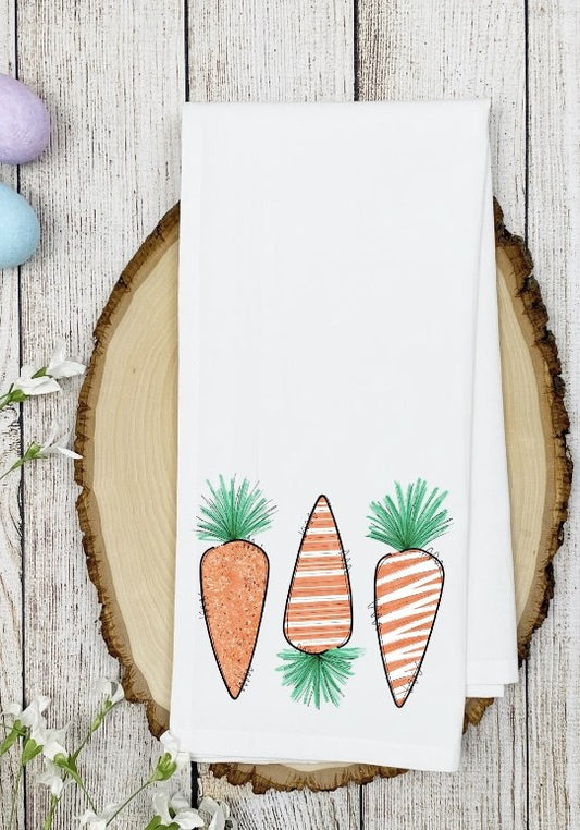 3 Easter Carrots Towel