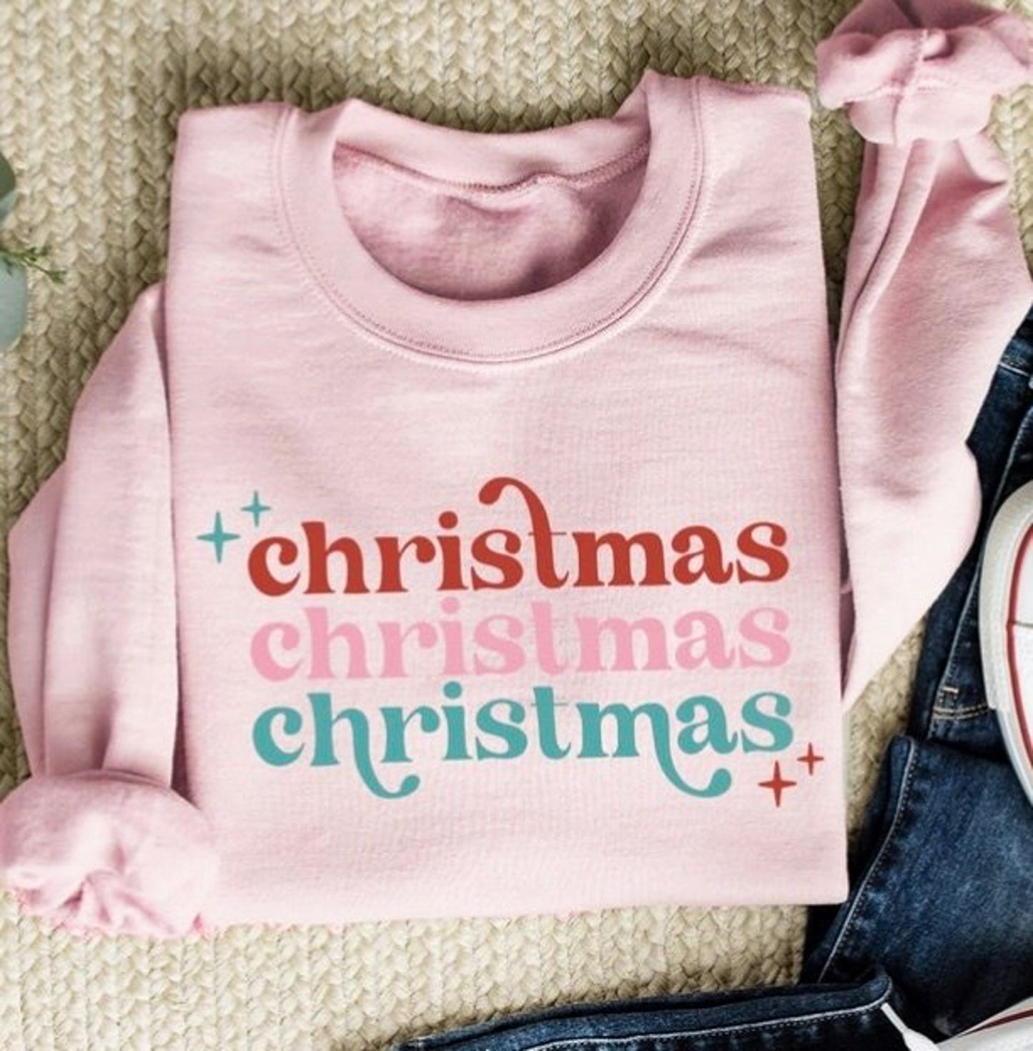 Christmas (Stacked) Crew Sweatshirt