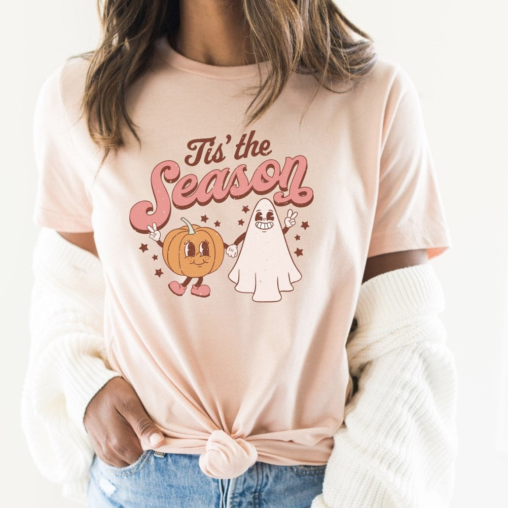 *Tis' The Season Pumpkin & Ghost T-Shirt or Crew Sweatshirt