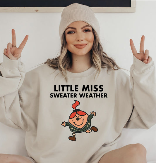 Little Miss Sweater Weather Crew Sweatshirt