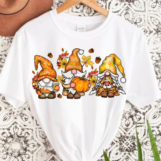 3 Fall Gnomes Tee