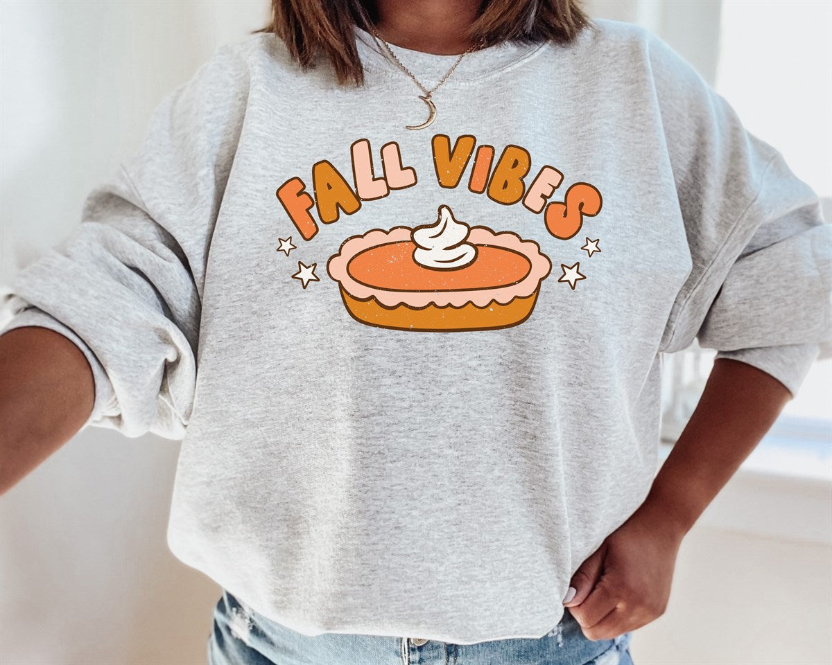 *Fall Vibes Pumpkin Pie T-Shirt or Crew Sweatshirt