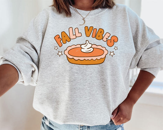 Fall Vibes Pumpkin Pie Crew Sweatshirt