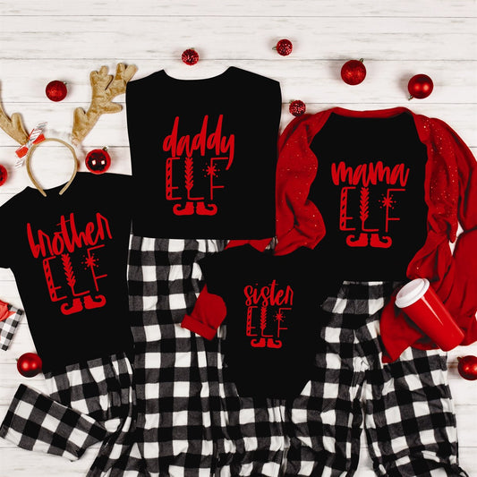 Custom Family Elf Crew Tees