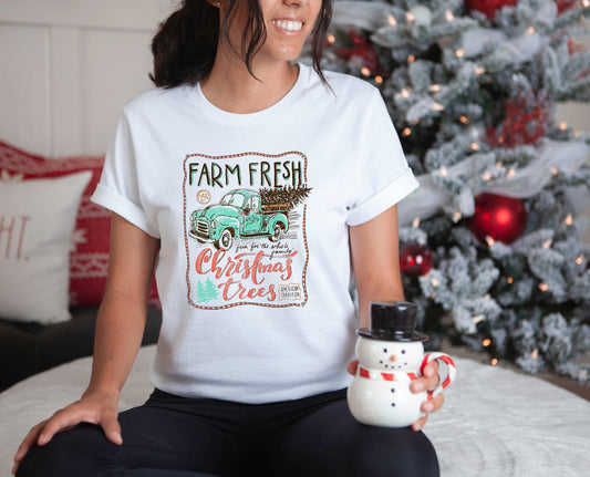 Farm Fresh Christmas Trees With Turquoise Truck