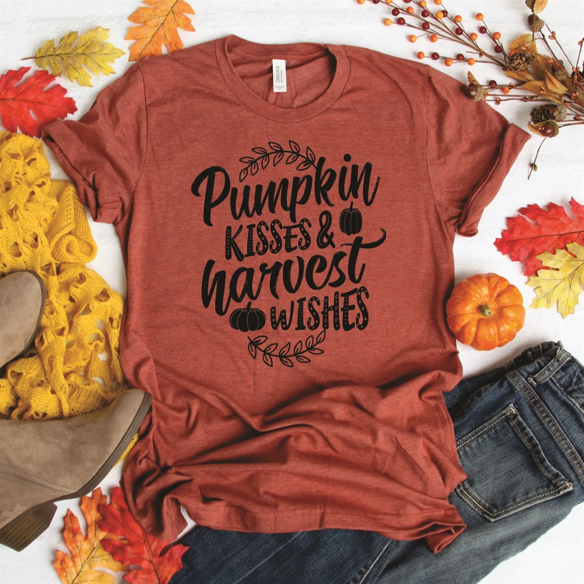 Pumpkin Kisses & Harvest Wishes Tee