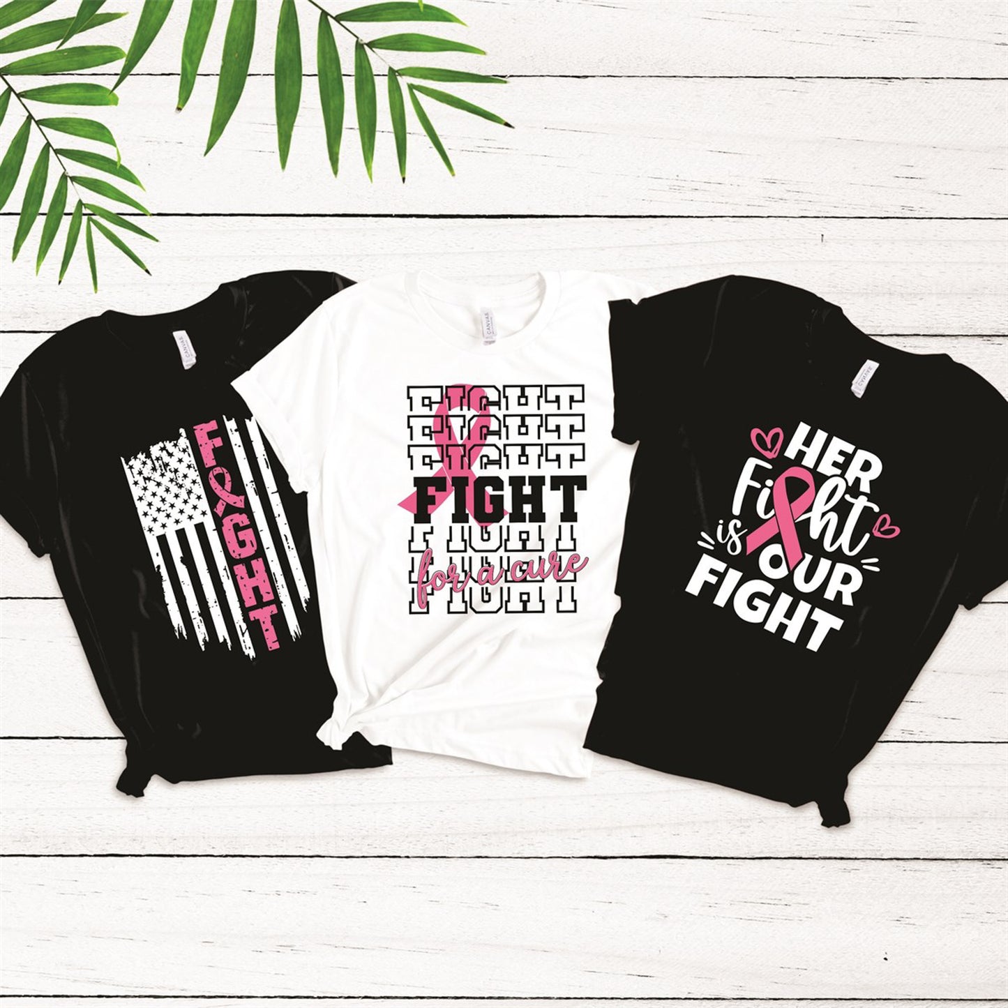 Fight American Flag Breast Cancer Tee