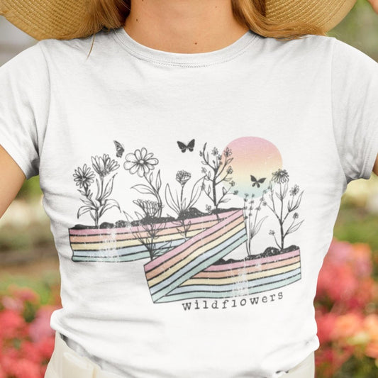 Wildflower With Rainbow Zig-Zag Tee