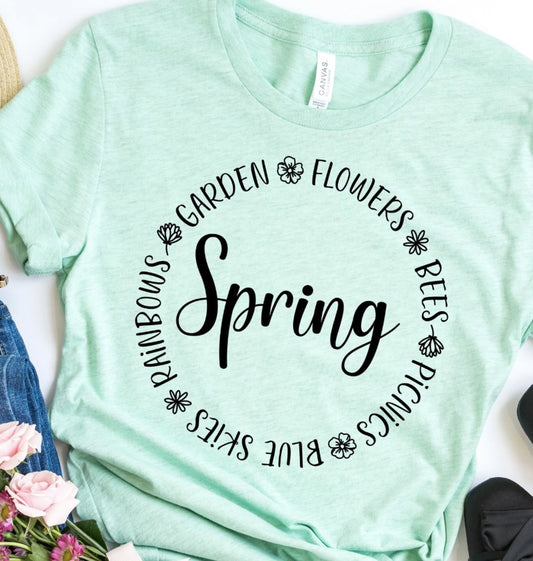 Spring: Garden, Flowers, Bees Tee