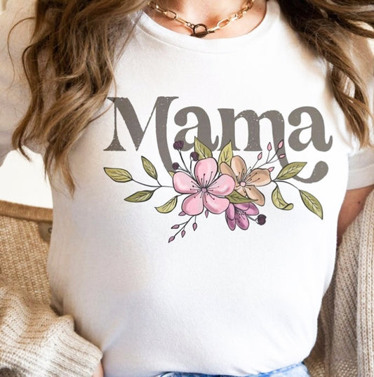 Floral Mama T-Shirt or Crew Sweatshirt