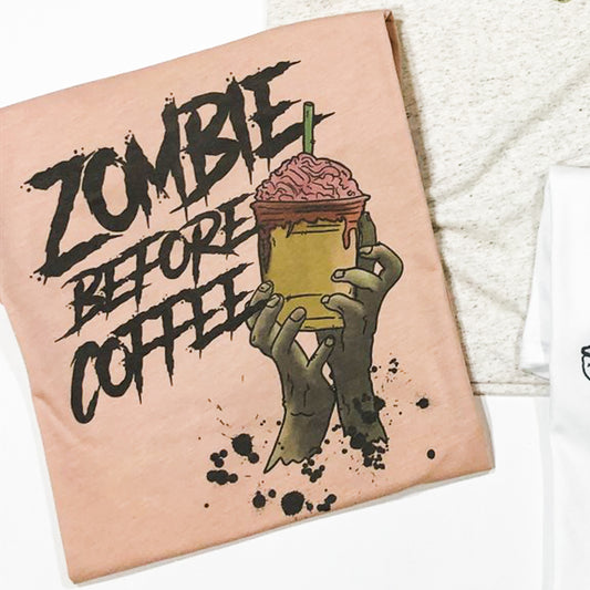 Zombie Before Coffee Tee
