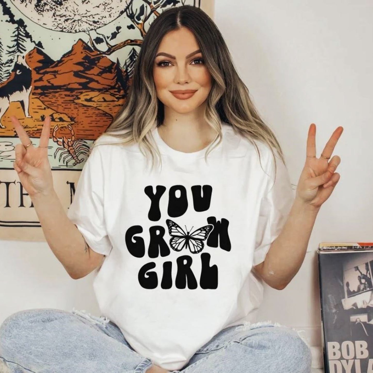 You Grow Girl With Butterfly Tee